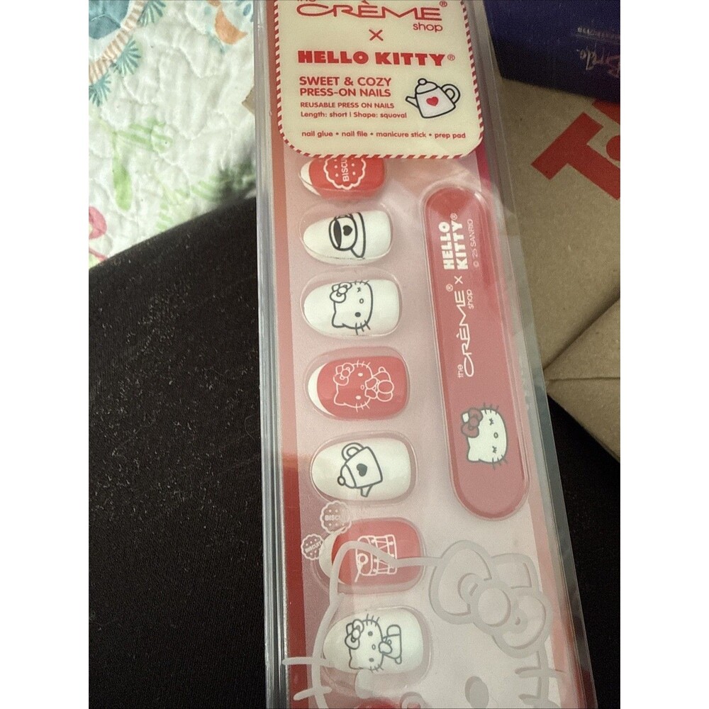 Hello Kitty Sweet & Cozy the Creme Shop 24 Press On Nails Reusable Nails New
